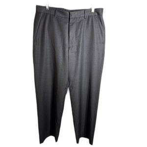 Banana Republic Men’s 33/32 Charcoal Gray 100% Wool Dress Pants Flat Front